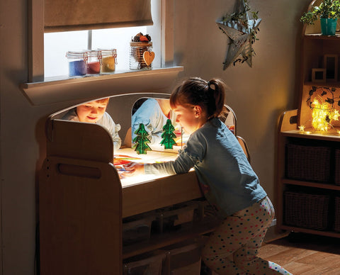 Medium Light Box Trolley plus Mirror Surround
