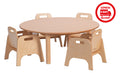Medium Circular Table (900mm Diameter) + 4 Sturdy Chairs (H140mm)