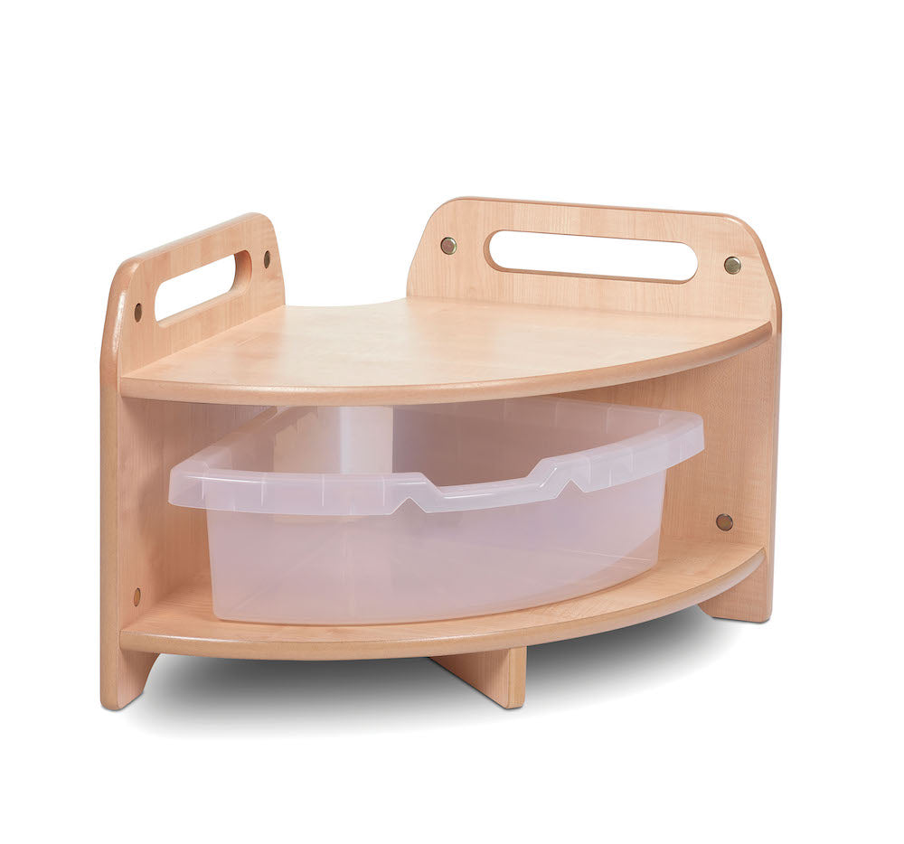 Low Level 90° Corner Unit with 1 Clear Tray