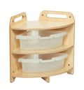 Tall 90° Corner Unit with 2 Clear Trays