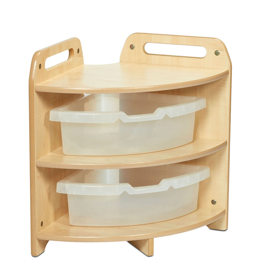 Tall 90° Corner Unit with 2 Clear Trays