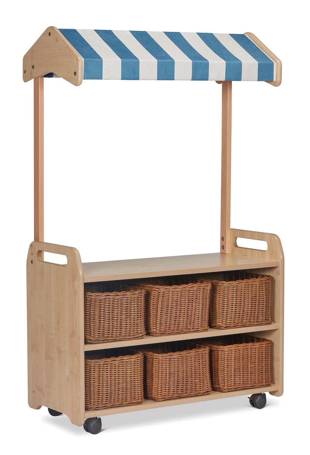 MOBILE TALL UNIT WITH CANOPY ADD-ON AND 6 BASKETS