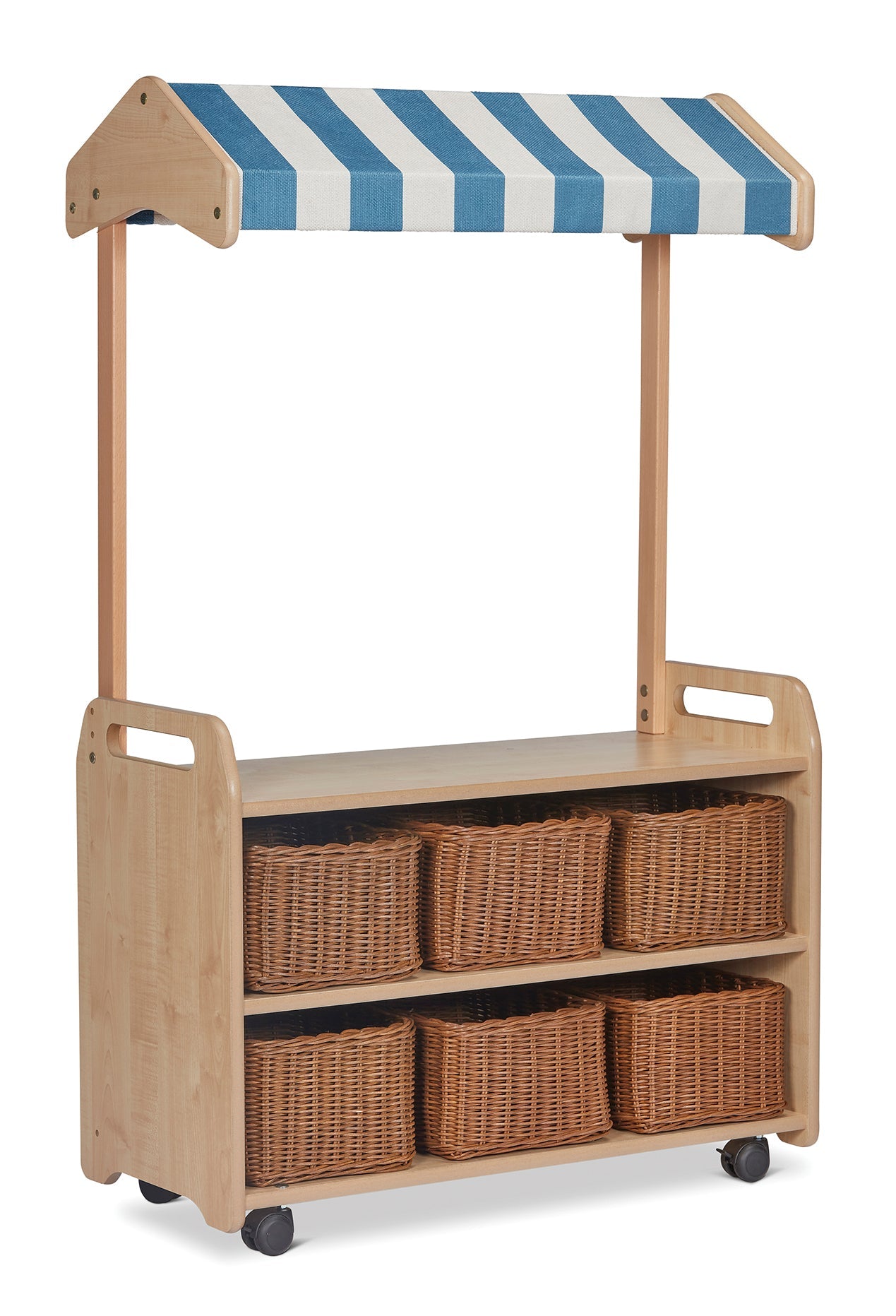 MOBILE TALL UNIT WITH CANOPY ADD-ON AND 6 BASKETS