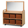 Mobile Unit With Top Mirror Add-on and 6 Baskets