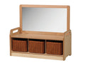 Low Mirror Storage Unit with 3 Baskets