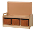 Low Display Storage Unit with 3 Baskets
