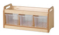 LOW MIRROR PLAY UNIT WITH 3 CLEAR TUBS