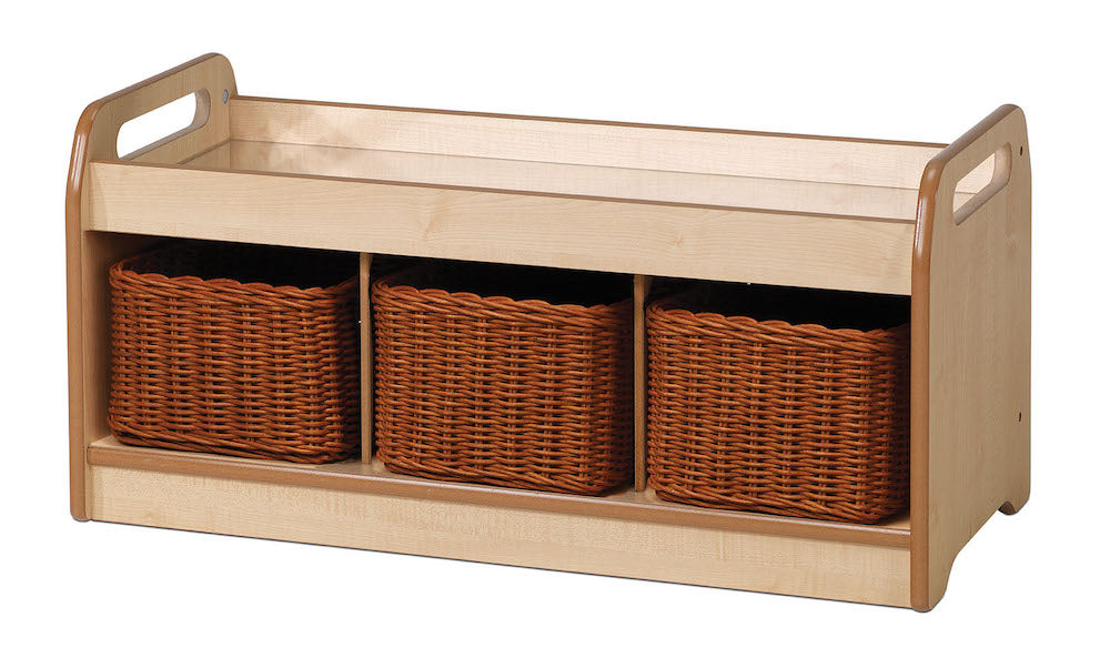 LOW MIRROR PLAY UNIT WITH 3 BASKETS