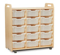 Tray Storage Unit (3 column, 1080mm height) with 15 Deep Trays