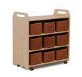 Mobile Shelf with Mirror Back and 9 Baskets