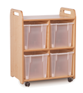 Discovery Shelf Storage with 4 Clear Trays (2 Column)