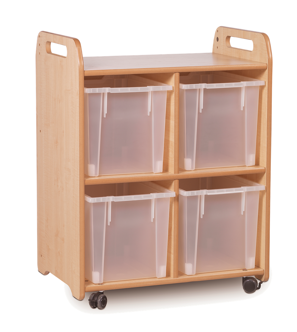 Discovery Shelf Storage with 4 Clear Trays (2 Column)