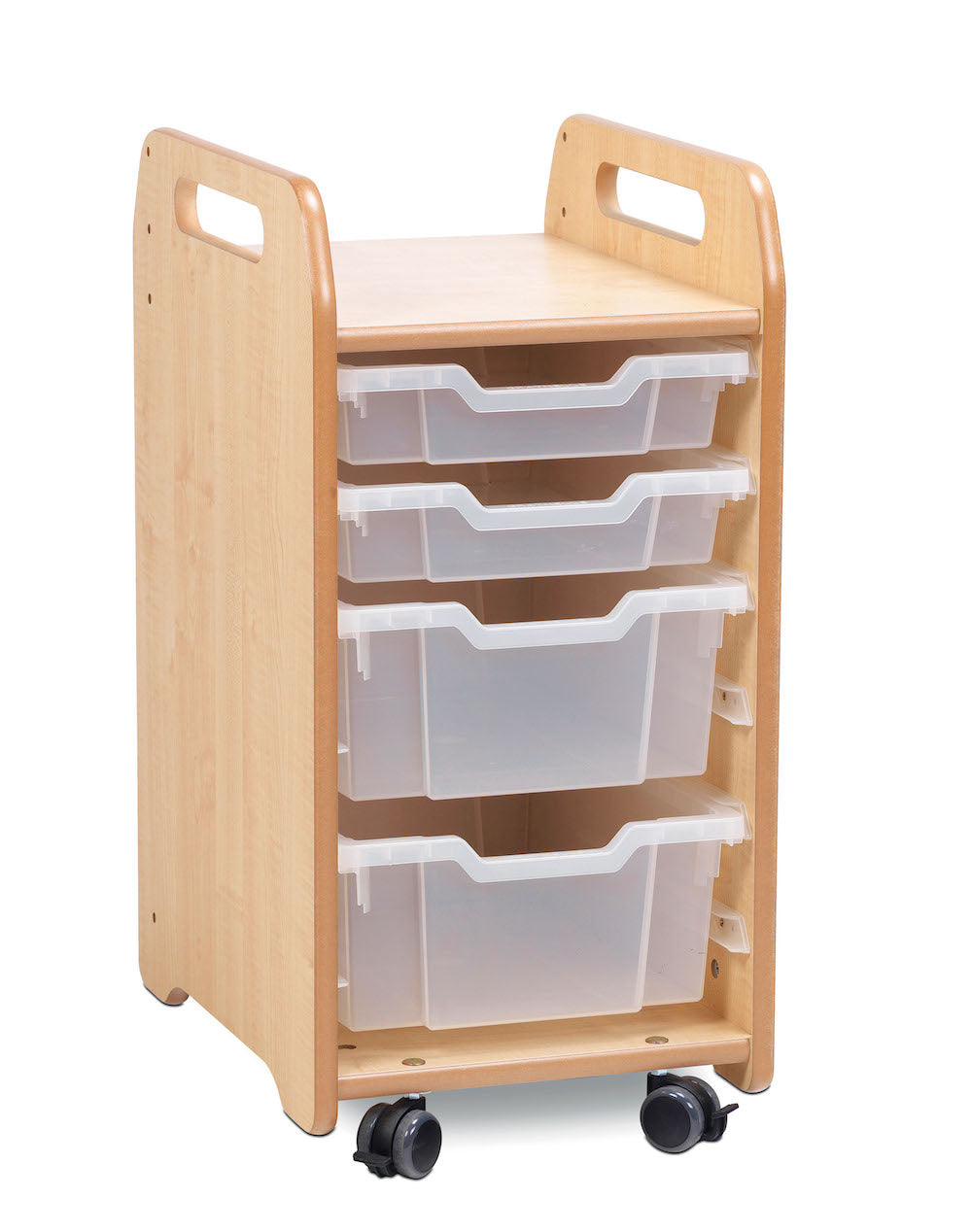Tray Storage Unit (1 column) with 2 Shallow and 2 Deep Trays