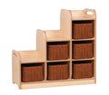 STEPPED STORAGE RIGHT HAND WITH 6 BASKETS