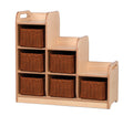 Stepped Storage Left Hand with 6 Baskets
