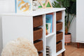 SHALLOW BASKET TRAY STORAGE WITH 8 BASKETS (WHITE)
