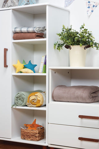 CUPBOARD & DISPLAY UNIT (WHITE)