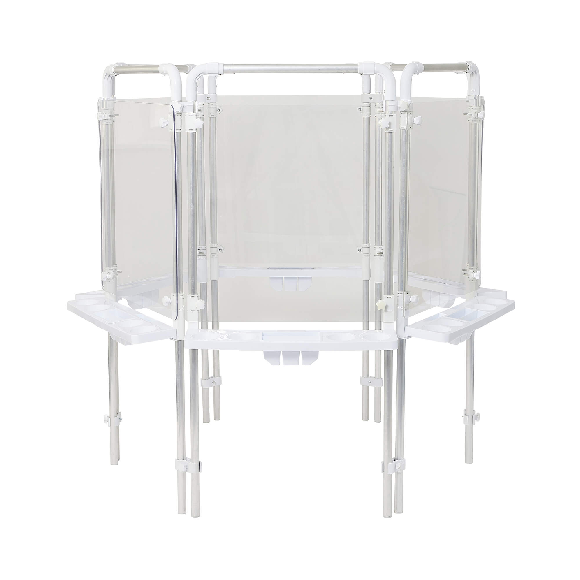 6 SIDED EASEL SET (6 CLEAR BOARDS)